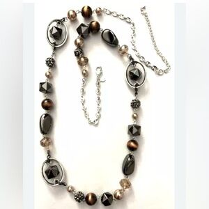 Premier hematite and silver necklace